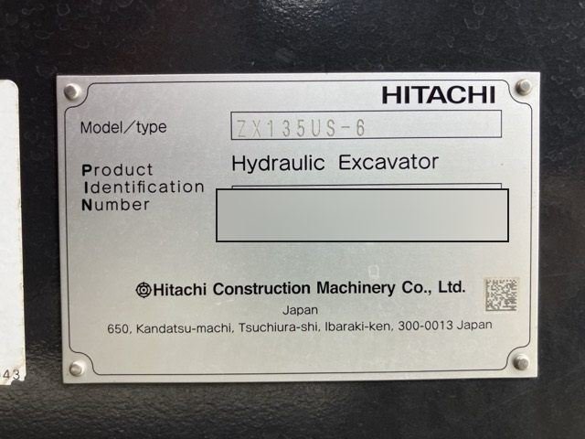 日立建機 ZX135US-6 油圧ショベル
